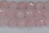 CRQ281 15.5 inches 6mm faceted round rose quartz beads wholesale