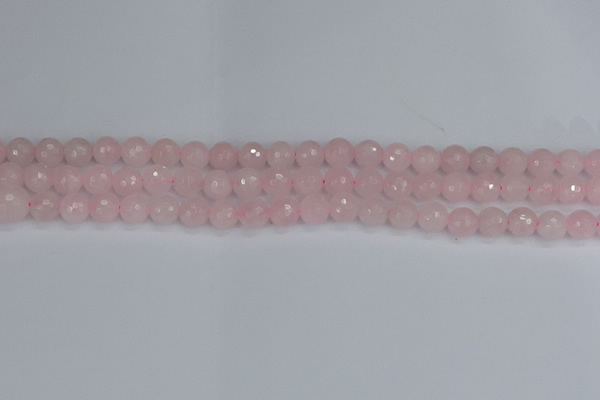 CRQ281 15.5 inches 6mm faceted round rose quartz beads wholesale