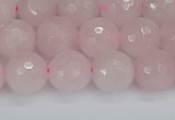 CRQ283 15.5 inches 10mm faceted round rose quartz beads wholesale