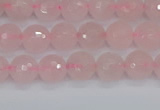 CRQ289 15.5 inches 6mm faceted round rose quartz gemstone beads