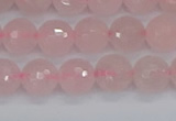 CRQ290 15.5 inches 8mm faceted round rose quartz gemstone beads