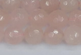 CRQ291 15.5 inches 10mm faceted round rose quartz gemstone beads