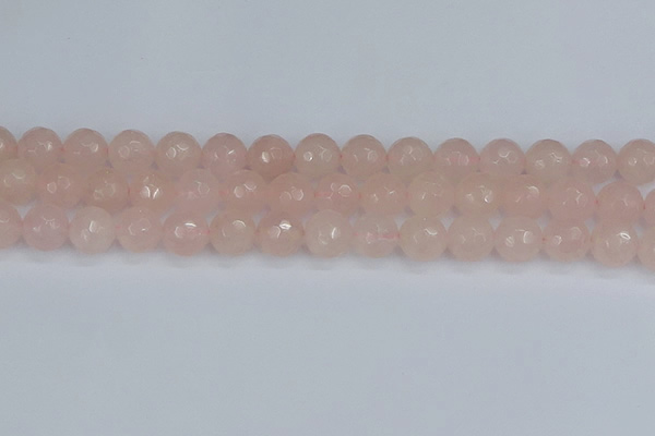 CRQ292 15.5 inches 12mm faceted round rose quartz gemstone beads