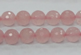 CRQ30 15.5 inches 10mm faceted round natural rose quartz beads