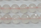 CRQ35 15.5 inches 12mm faceted round natural rose quartz beads