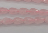 CRQ356 15.5 inches 8*12mm faceted teardrop rose quartz beads