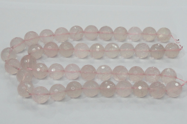 CRQ38 15.5 inches 18mm faceted round natural rose quartz beads