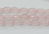 CRQ39 15.5 inches 6*10mm faceted rice natural rose quartz beads