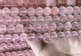 CRQ445 15.5 inches 10mm faceted round rose quartz beads