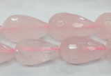 CRQ46 15.5 inches 14*20mm faceted teardrop natural rose quartz beads