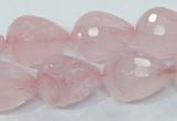 CRQ47 15.5 inches 16*20mm faceted teardrop natural rose quartz beads