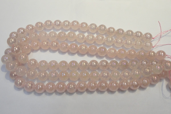 CRQ505 15.5 inches 14mm round AB-color rose quartz beads