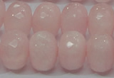 CRQ51 15.5 inches 15*20mm faceted rondelle natural rose quartz beads