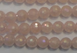 CRQ512 15.5 inches 8mm faceted round AB-color rose quartz beads