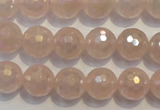 CRQ514 15.5 inches 12mm faceted round AB-color rose quartz beads