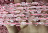 CRQ556 15.5 inches 8*12mm faceted oval rose quartz beads wholesale