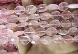 CRQ557 15.5 inches 10*14mm faceted oval rose quartz beads wholesale