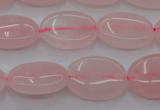 CRQ609 15.5 inches 10*14mm oval rose quartz beads wholesale