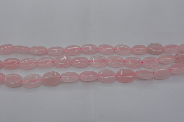 CRQ609 15.5 inches 10*14mm oval rose quartz beads wholesale