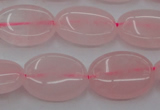 CRQ610 15.5 inches 12*16mm oval rose quartz beads wholesale