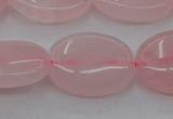 CRQ611 15.5 inches 13*18mm oval rose quartz beads wholesale