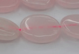 CRQ612 15.5 inches 15*20mm oval rose quartz beads wholesale