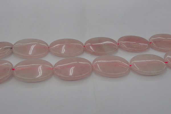 CRQ616 15.5 inches 25*35mm oval rose quartz beads wholesale