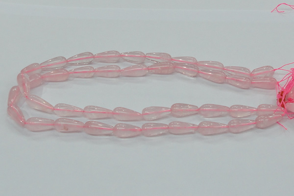 CRQ62 15.5 inches 8*20mm teardrop natural rose quartz beads wholesale