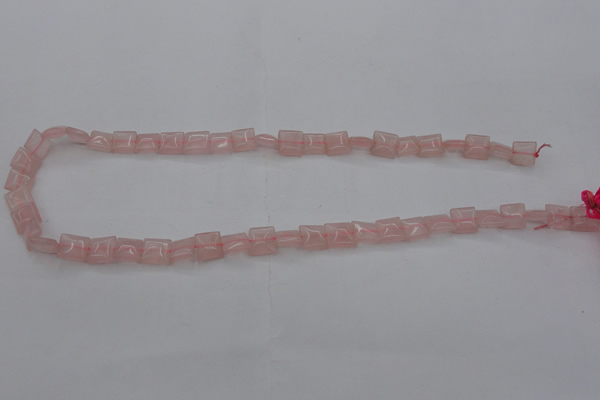 CRQ620 15.5 inches 8*8mm square rose quartz beads wholesale