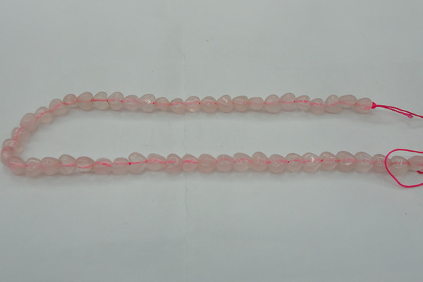 CRQ630 15.5 inches 8*8mm heart rose quartz beads wholesale