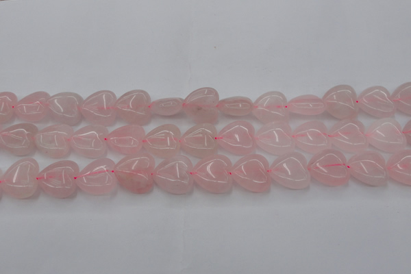 CRQ633 15.5 inches 20*20mm heart rose quartz beads wholesale