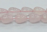 CRQ64 15.5 inches 10*14mm teardrop natural rose quartz beads wholesale