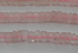 CRQ678 15.5 inches 2*4mm tyre rose quartz beads wholesale