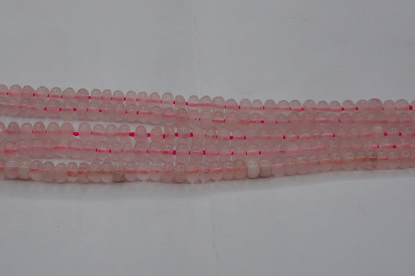 CRQ680 15.5 inches 4*6mm rondelle rose quartz beads wholesale