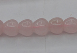 CRQ688 15.5 inches 10*10mm apple-shaped rose quartz beads