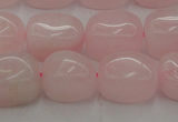 CRQ696 15.5 inches 10*14mm nuggets rose quartz beads wholesale