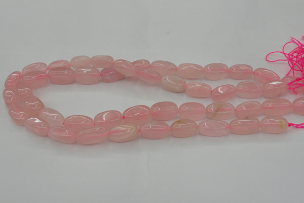 CRQ698 15.5 inches 8*16mm - 9*18mm nuggets rose quartz beads