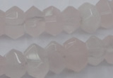 CRQ703 15.5 inches 8*12mm - 10*14mm faceted nuggets rose quartz beads