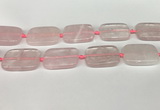 CRQ754 15.5 inches 25*35mm rectangle rose quartz beads