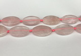 CRQ759 15.5 inches 25*40mm oval rose quartz beads