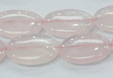 CRQ78 15.5 inches 13*25mm oval natural rose quartz beads wholesale