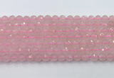 CRQ786 15.5 inches 6mm faceted round rose quartz beads wholesale