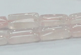 CRQ81 15.5 inches 10*20mm rectangle natural rose quartz beads