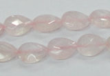 CRQ86 15.5 inches 10*14mm faceted teardrop natural rose quartz beads