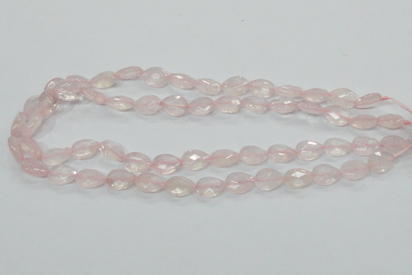 CRQ86 15.5 inches 10*14mm faceted teardrop natural rose quartz beads