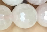 CRQ863 15 inches 12mm faceted round AB-color rose quartz beads