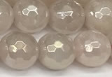 CRQ867 15 inches 10mm faceted round AB-color rose quartz beads