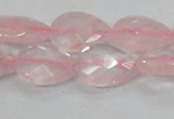 CRQ88 15.5 inches 13*18mm faceted teardrop natural rose quartz beads