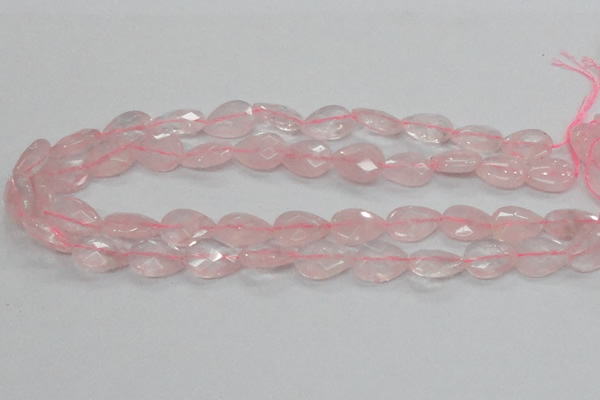 CRQ88 15.5 inches 13*18mm faceted teardrop natural rose quartz beads