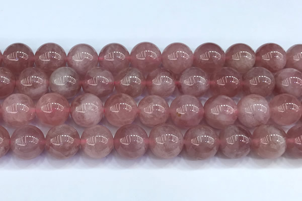 CRQ894 15 inches 12mm round Madagascar rose quartz beads